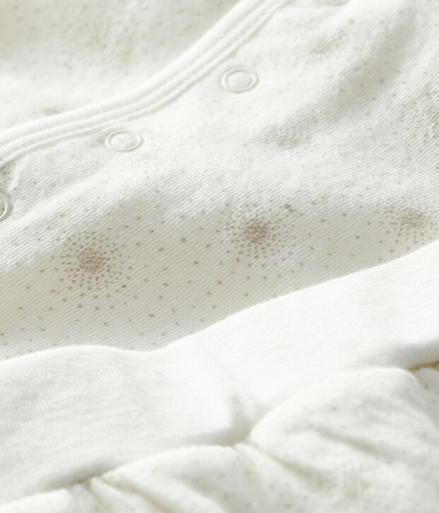 Unisex Baby's Tube Knit Clothing - 2-Piece Set white/grey