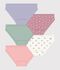 Pack of children's cotton pants with hearts multicolor