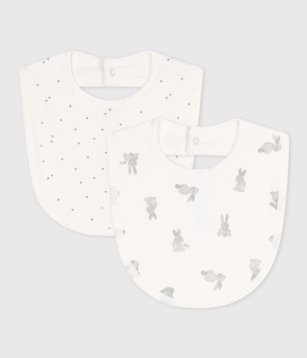 COTTON BABY BIBS - 2-PACK multicolor