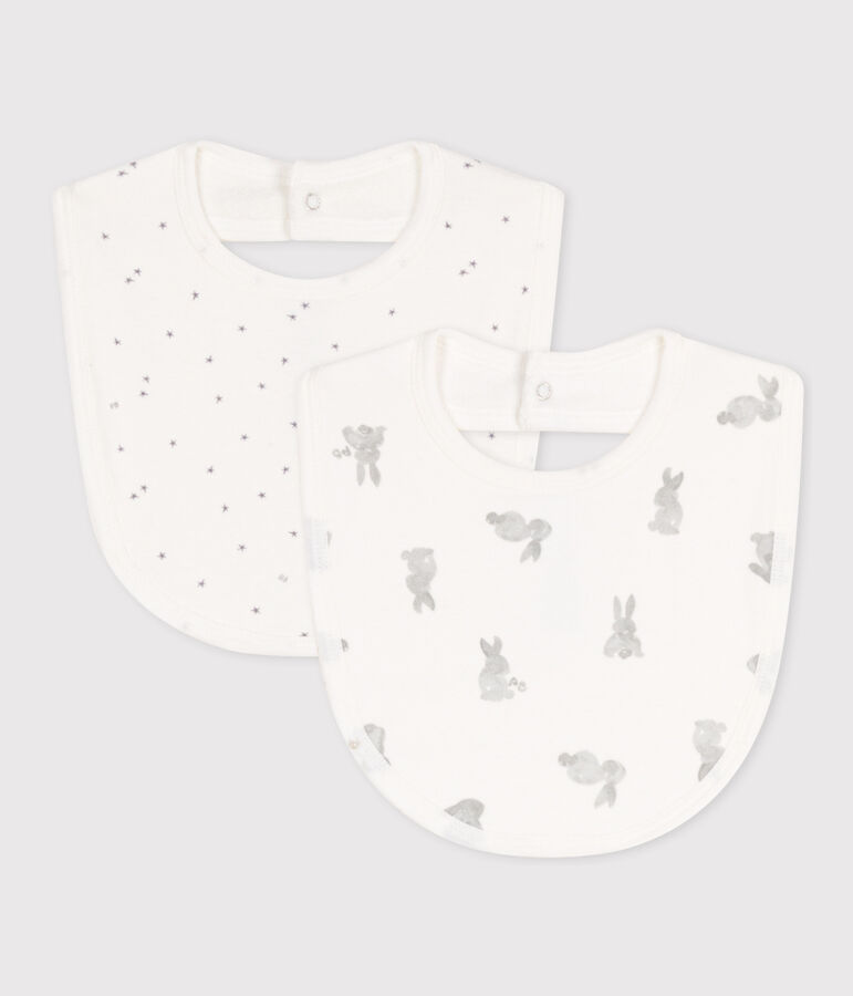 COTTON BABY BIBS - 2-PACK multicolor