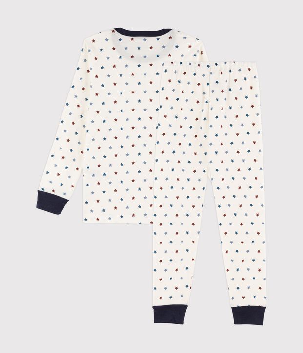 Boys' Boat Print Ribbed Pyjamas white/multicolor