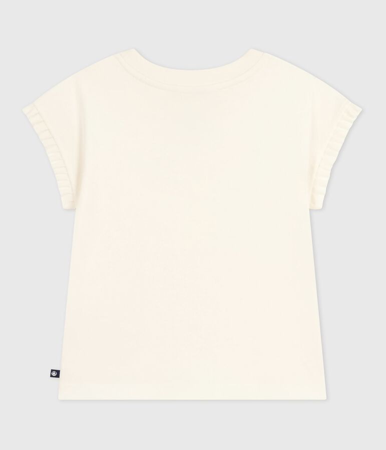 Children's short-sleeved printed T-shirt Ecru
