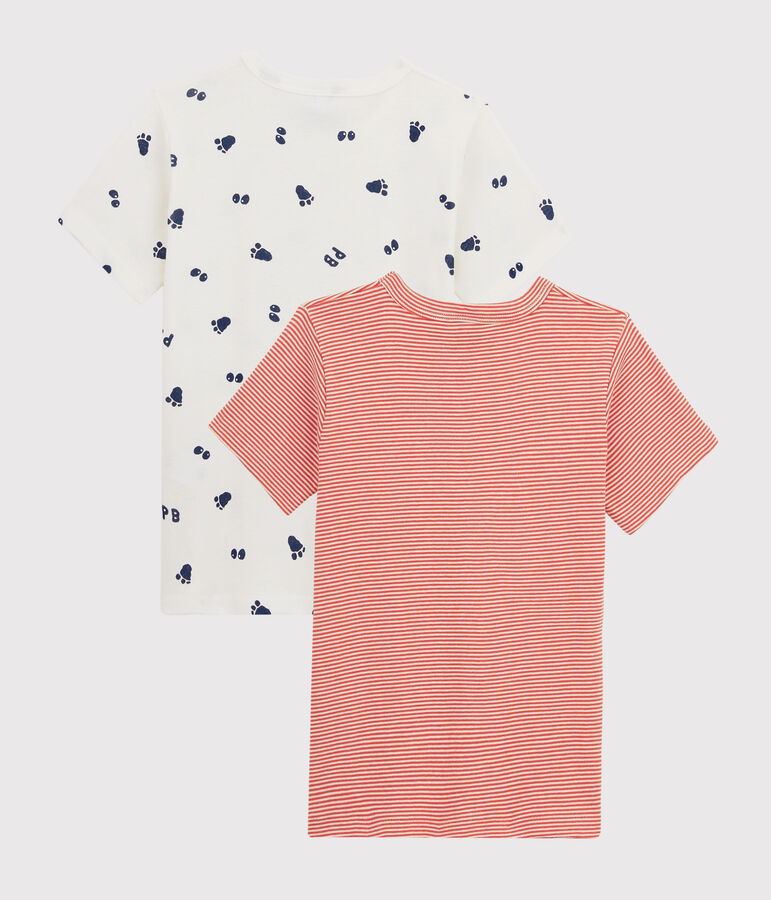 Boys' Yeti Footprint Short-sleeved T-Shirt - 2-Piece Set multicolor