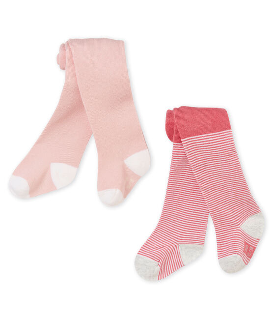 Set of 2 pairs of baby girl's tights variante 1