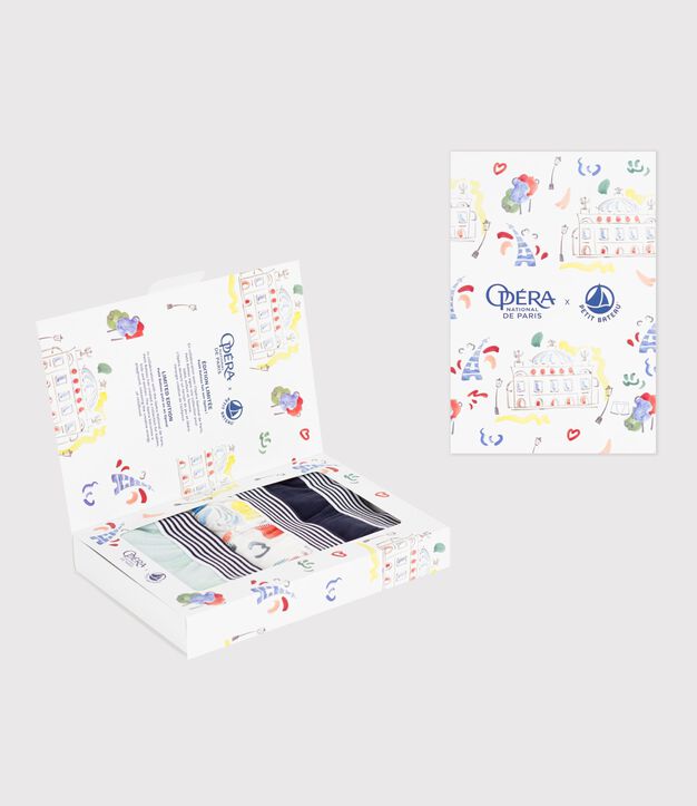Pack of children's Opera print cotton boxers multicolor