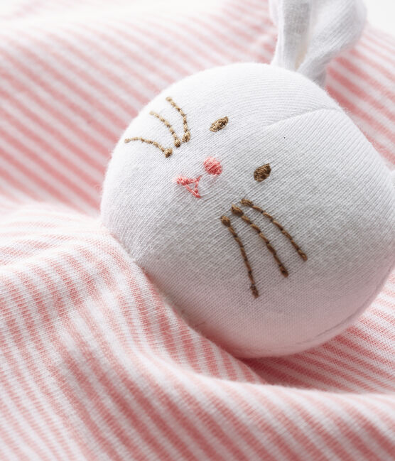 Babies' Cotton Bunny Comforter CHARME pink/MARSHMALLOW white