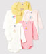 Baby girls' long-sleeved bodysuit - Set of 5