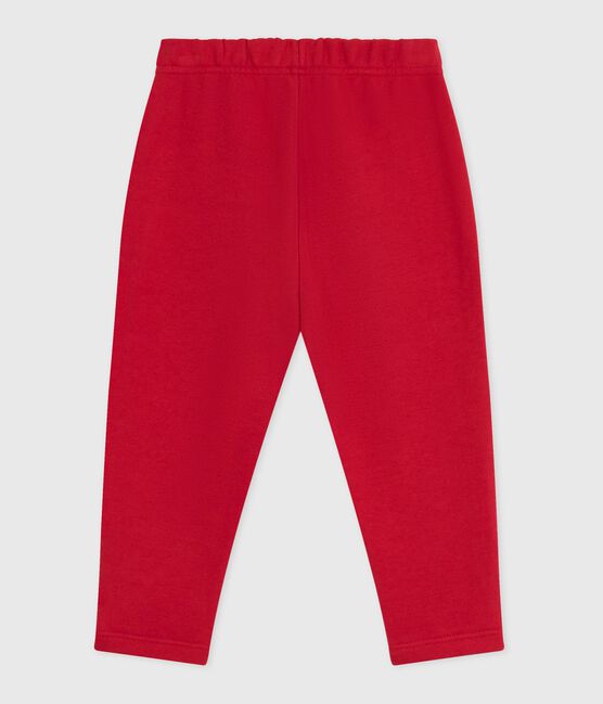 Babies' plain cotton trousers POMPEI red