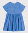 Girls' Short-sleeved English embroidery Dress GAULOISE blue