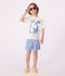 Children's short-sleeved cotton T-shirt white
