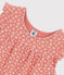 Girls' Floral Print Cotton Nightdress PAPAYE pink/MARSHMALLOW