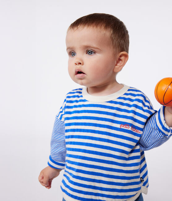 Babies' long sleeved stripy cotton T-shirt PERSE /AVALANCHE