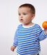 Babies' long sleeved stripy cotton T-shirt