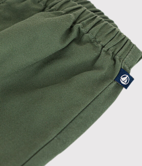 Babies' Cotton/Linen Trousers CROCO green