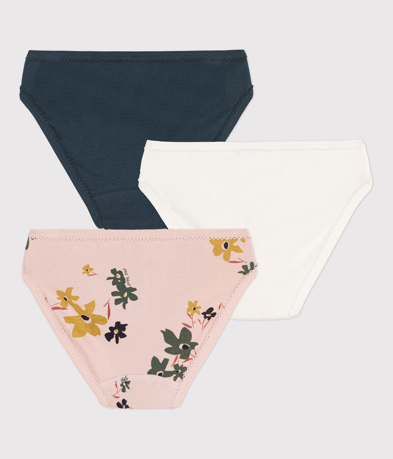 Girls' Floral Cotton Briefs - 3-Pack multicolor
