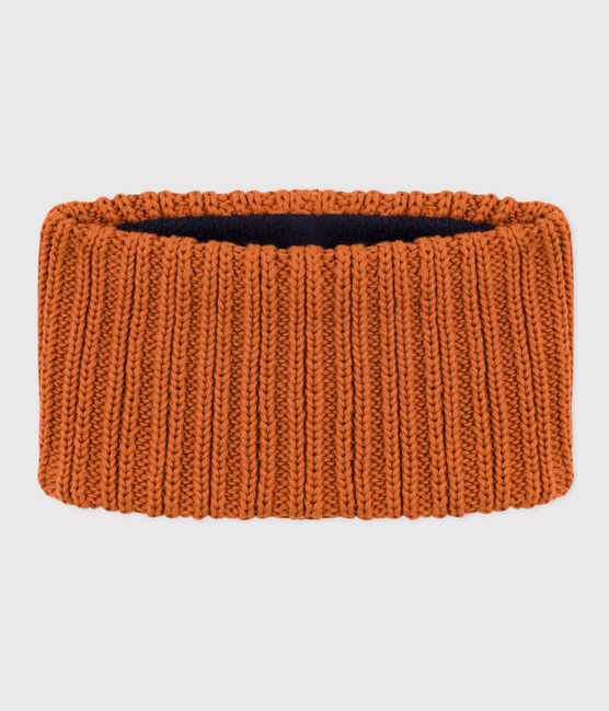 Babies' Unisex Fleece-Lined Knitted Snood ECUREUIL brown