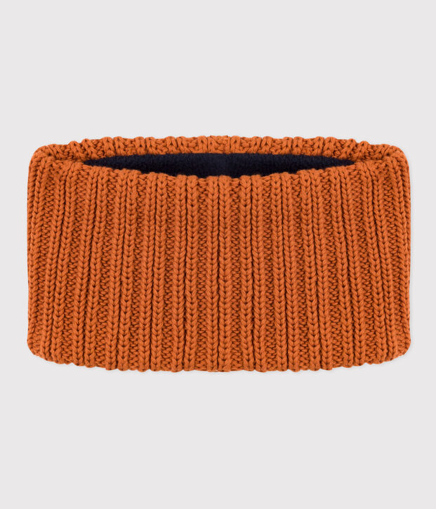 Babies' Unisex Fleece-Lined Knitted Snood brown