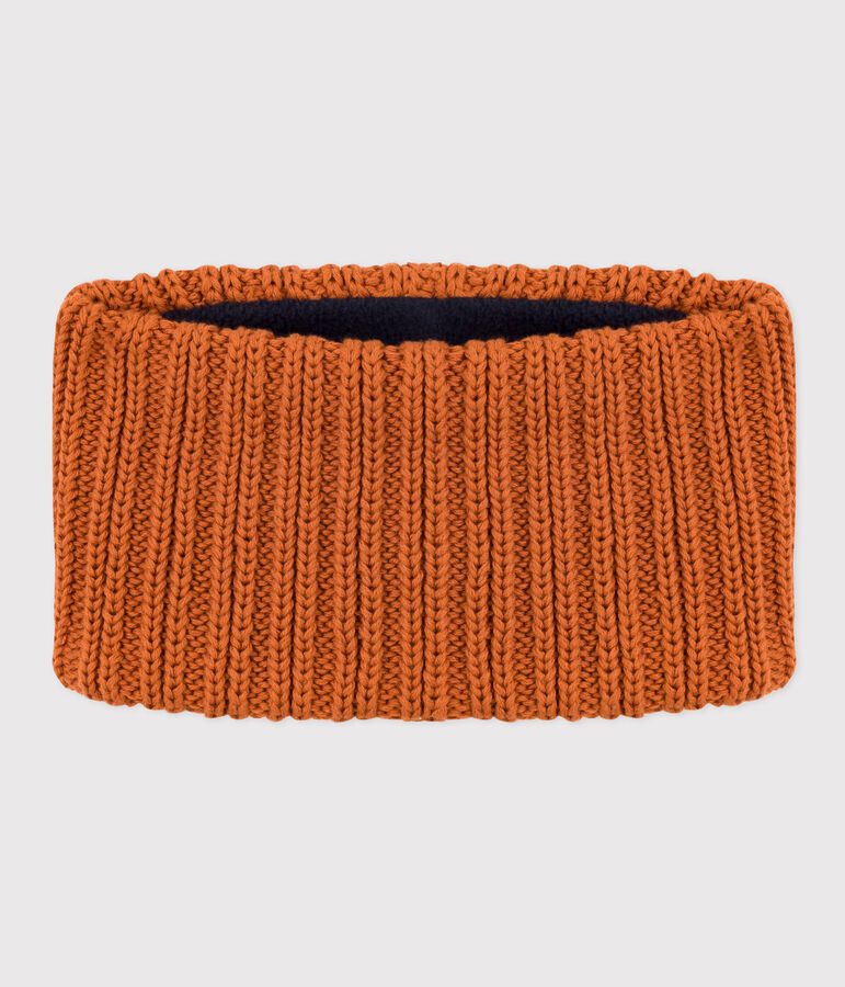 Babies' Unisex Fleece-Lined Knitted Snood brown
