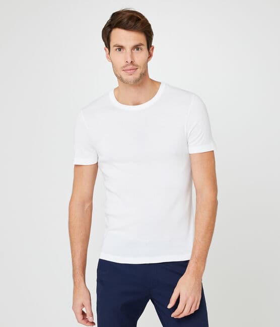 Men's short-sleeved crew neck t-shirt ECUME white