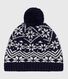 Children's woollen jacquard hat