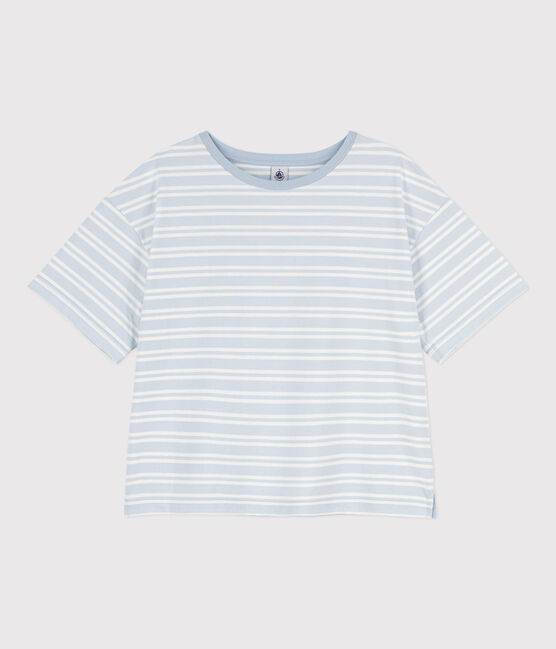 Women's Boxy Cotton T-Shirt GOMME /MARSHMALLOW
