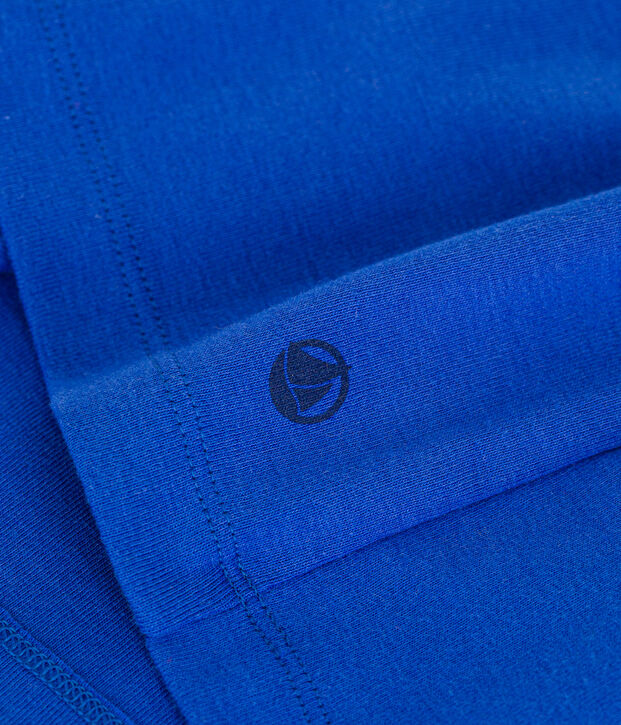 Girls' cotton short-sleeved dress blue