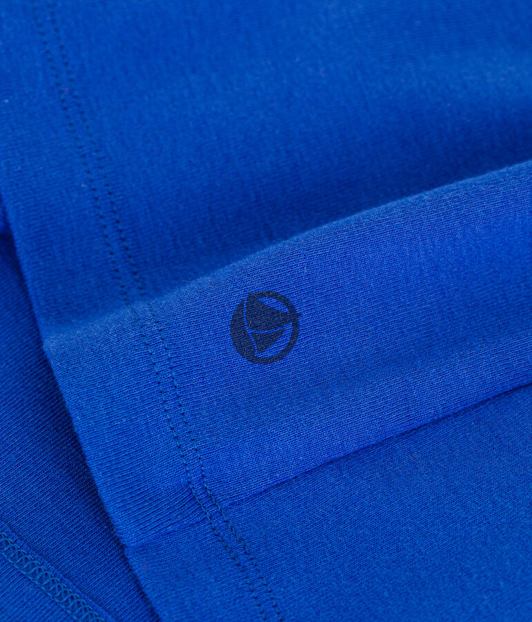 Girls' cotton short-sleeved dress blue