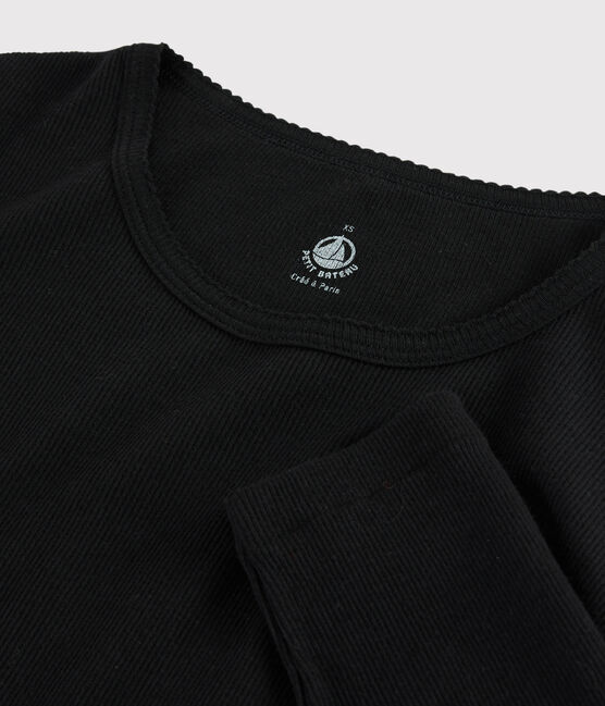 Women's Wool/Cotton Blend T-Shirt NOIR black
