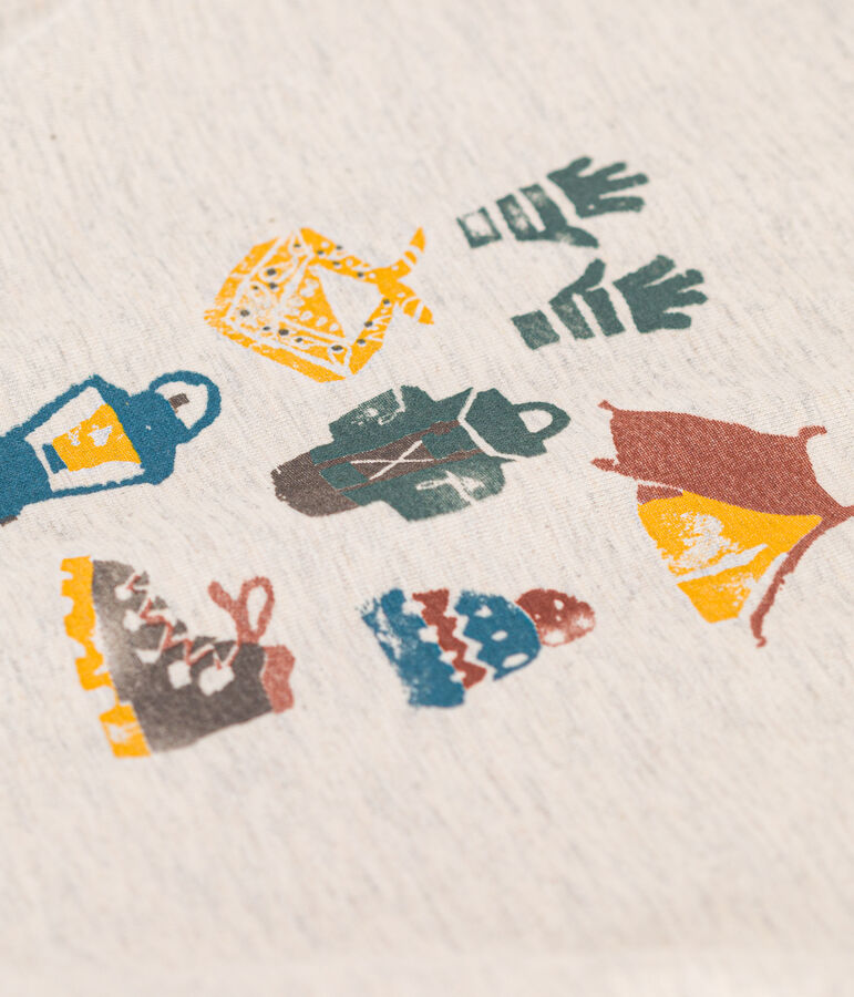 Babies' Plain Short-Sleeved Jersey T-Shirt beige