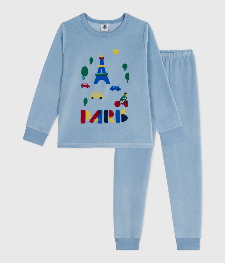 Children's velour pyjamas blue