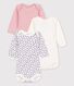 Long-Sleeved Cotton Bodysuits - 3-Pack