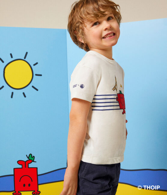Children's cotton Mr. Men and Little Miss T-shirt MARSHMALLOW white