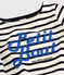 Girls' Cotton Breton Top MARSHMALLOW white/SMOKING blue