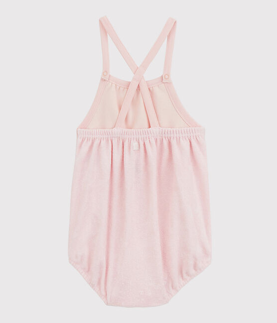 Baby Girls' Pink Organic Cotton Terry Playsuit MINOIS pink