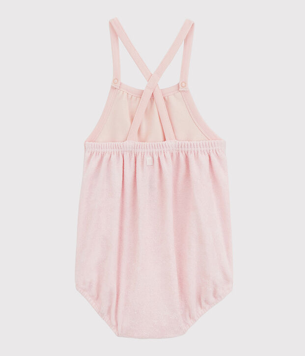Baby Girls' Pink Organic Cotton Terry Playsuit pink