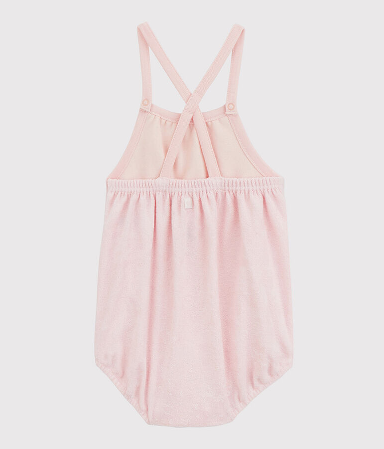 Baby Girls' Pink Organic Cotton Terry Playsuit MINOIS pink