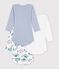 Pack of long-sleeved Paris print cotton bodies for babies multicolor
