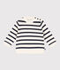 Babies' Cotton/Wool Breton Striped Pullover
