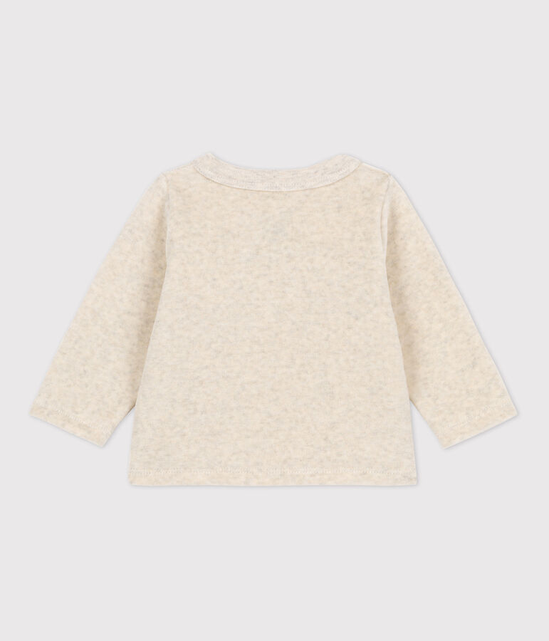 Cotton Velour Cardigan MONTELIMAR CHINE beige