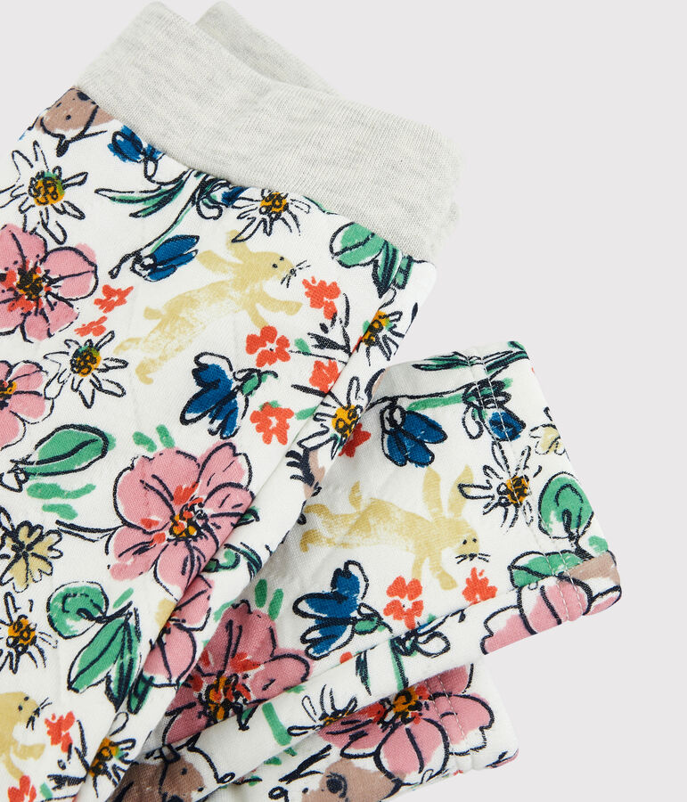 Babies' Quilted Trousers white/multicolor