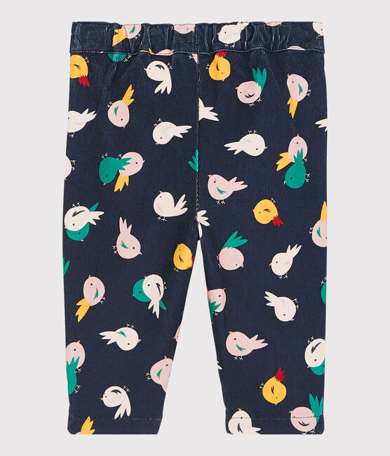 Babies' Velour Trousers SMOKING blue/MULTICO white