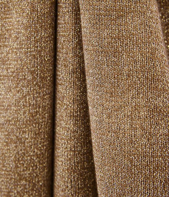 women's gold scarf BRINDILLE brown/DORE yellow