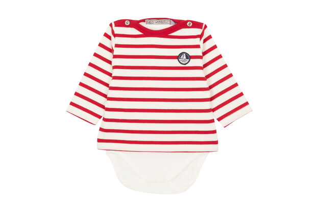 Baby boy's iconic sailor body white/red