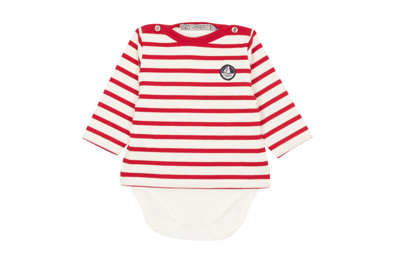 Baby boy's iconic sailor body white/red