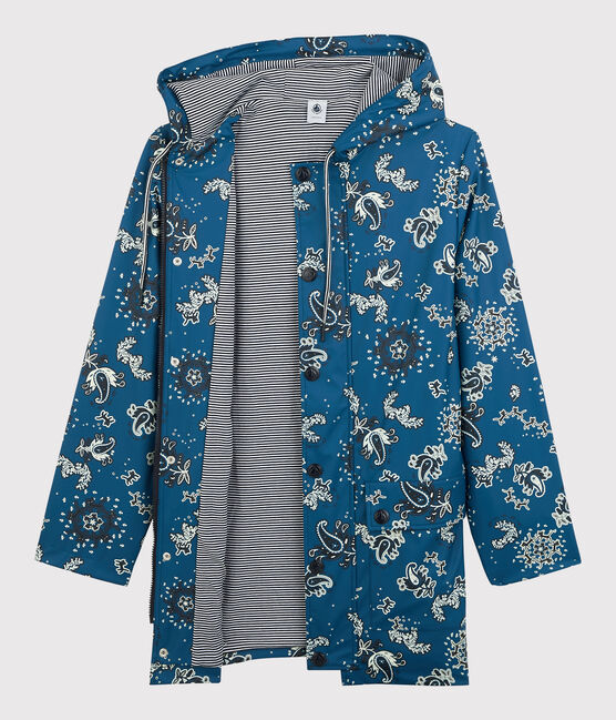 Iconic Recycled Fabric and Organic Cotton Raincoat BRASIER blue