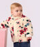 Babies' padded coat in floral print sherpa Ecru/multicolor
