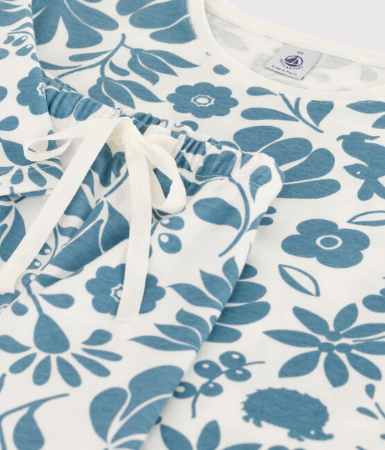 Women's Floral Cotton Short Pyjamas MARSHMALLOW white/ROVER