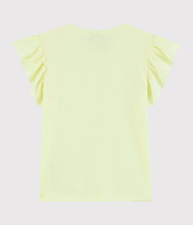 Girls' Short-Sleeved Cotton T-Shirt yellow