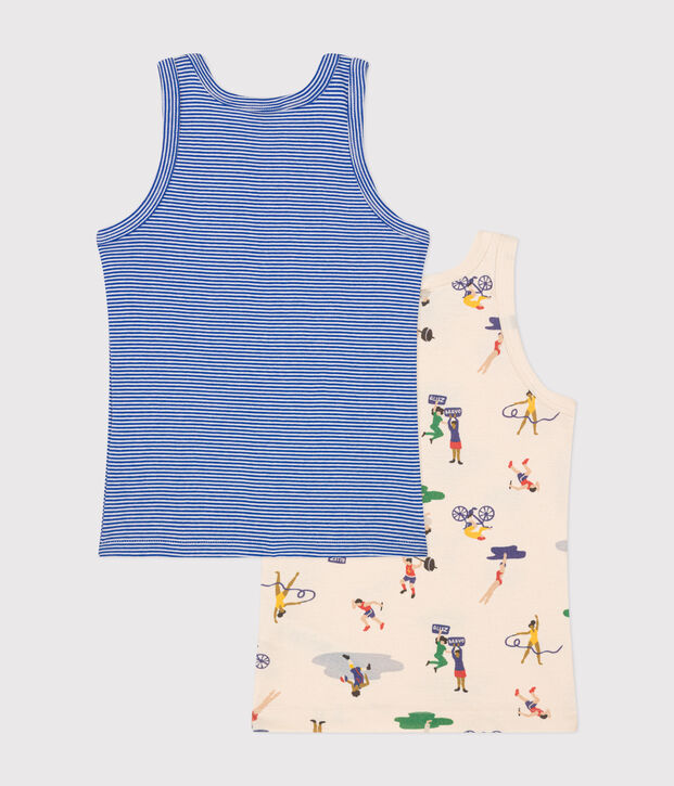 Children's cotton tank tops - 2-pack multicolor