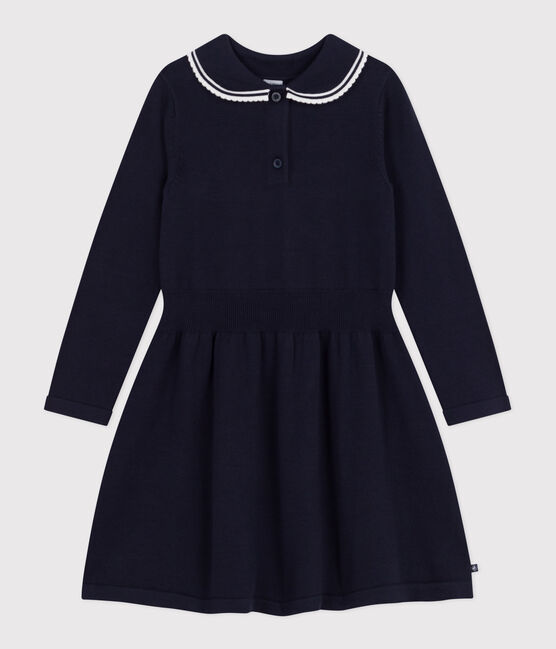 Children's long-sleeved cotton dress SMOKING blue